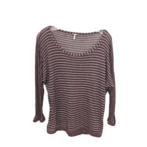 Splendid Sz S Striped Long Sleeve Shirt Semi Sheer